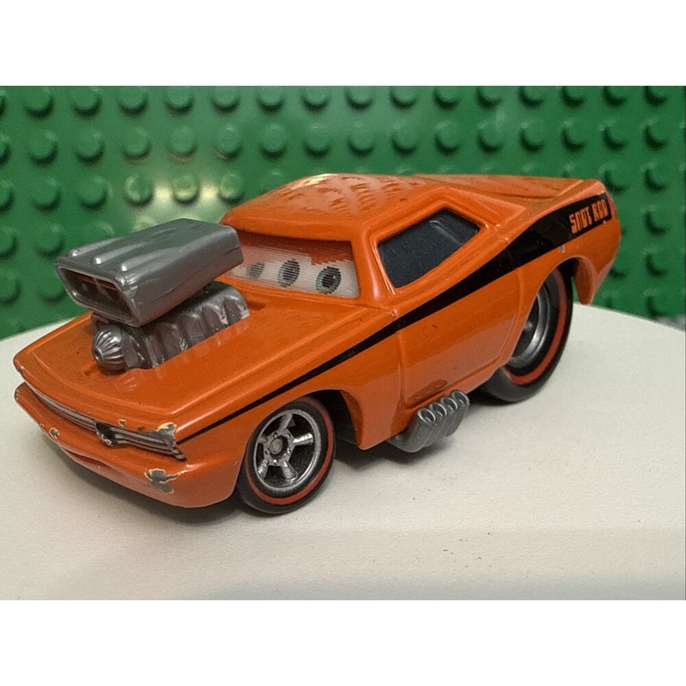 Disney Pixar Cars Snot Rod Diecast Car Orange Lenticular Eyes